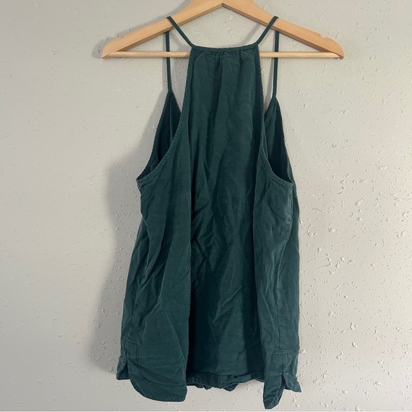 Anthropologie Green Sleeveless Tank Top Casual Summer Medium - Picture 4 of 6